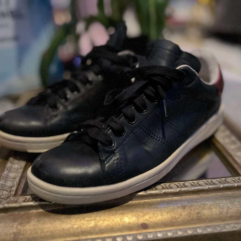 Isabel Marant dark blue and red Leather Sneakers